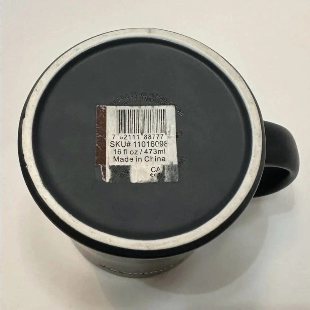 Starbucks Kenya Mermaid Sun Face Etched Mug Black Orange Siren Collector 2011